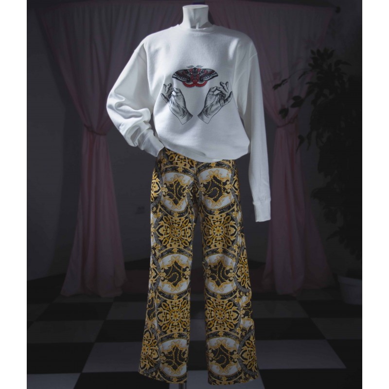 pantalón estampado barroco