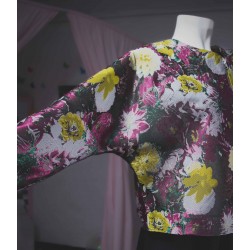 chaqueta jacquard flores