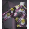 chaqueta jacquard flores