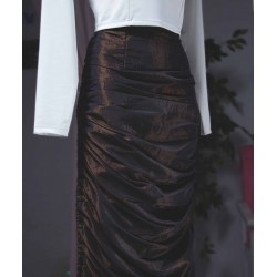 Falda fruncida tornasol