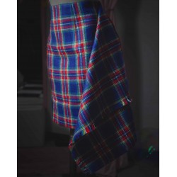 falda tartán pliegue