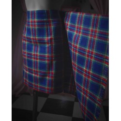 falda tartán pliegue