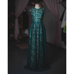 Vestido verde de encaje