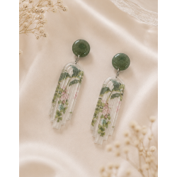 pendientes verde