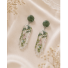 pendientes verde