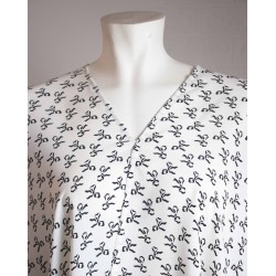 blusa blanco roto con lazos