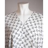 blusa blanco roto con lazos