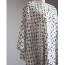 blusa blanco roto con lazos