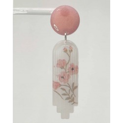 pendientes flores rojas