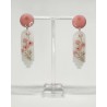 pendientes flores rojas