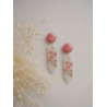 pendientes flores rojas