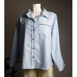 Camisa de algodón azul
