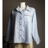 Camisa de algodón azul