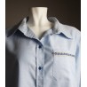 Camisa de algodón azul