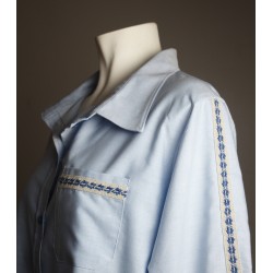 Camisa de algodón azul