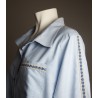 Camisa de algodón azul