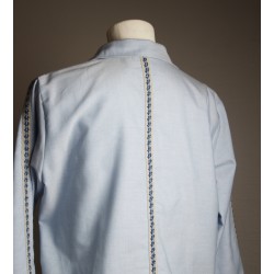 Camisa de algodón azul