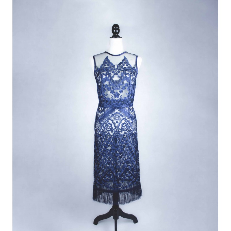 Conjunto bordado azul