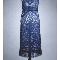 Conjunto bordado azul