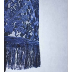 Conjunto bordado azul