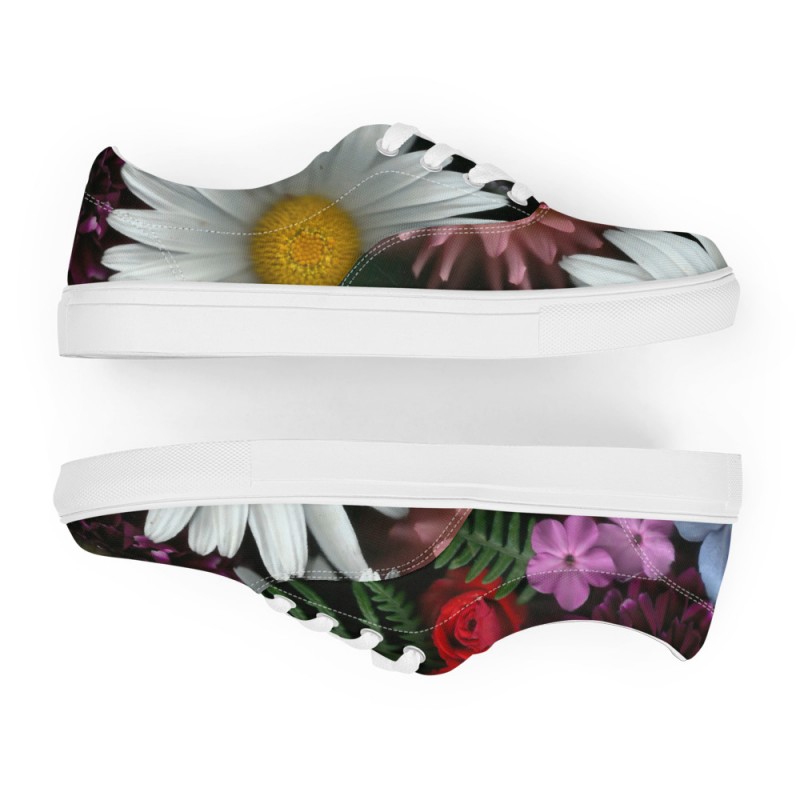 Zapatillas de lona con estampado de flores